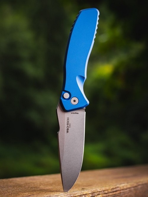 Protech Spartan Blades Collaboration Pallas Auto w/Blue Handles